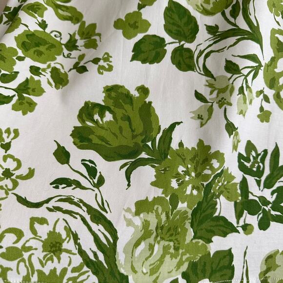 handmade white green floral print mini skirt - Picture 7 of 11